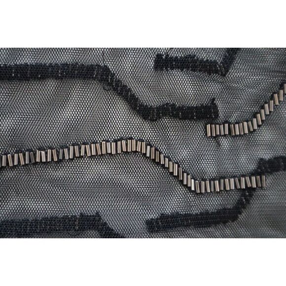 Chan Luu Women's Sz XS/Small Black Sheer Beaded Tank Top Cami - Picture 4 of 6